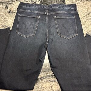 Mother the looker ankle fray- Dark Wash Denim Jeans, size 33